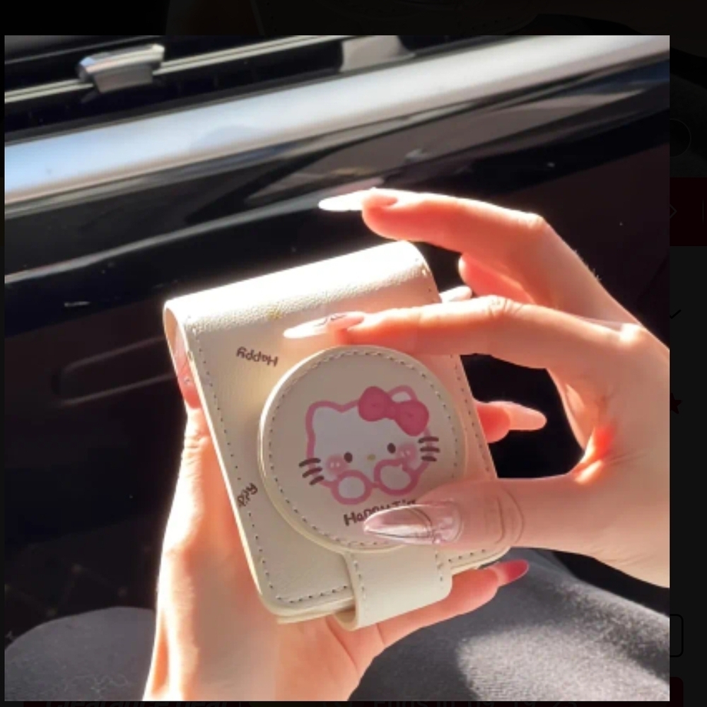 Hello Kitty Cosmetic Storage Bag with Mirror